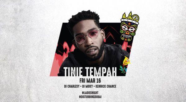  white #DISTURBINGDUBAI ft. Tinie Tempah march 16