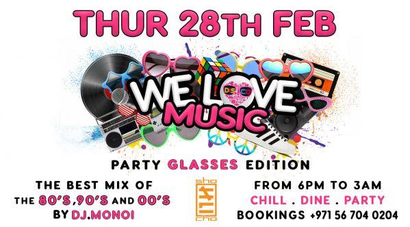 WE LOVE MUSIC: PARTY GLASSES EDITION