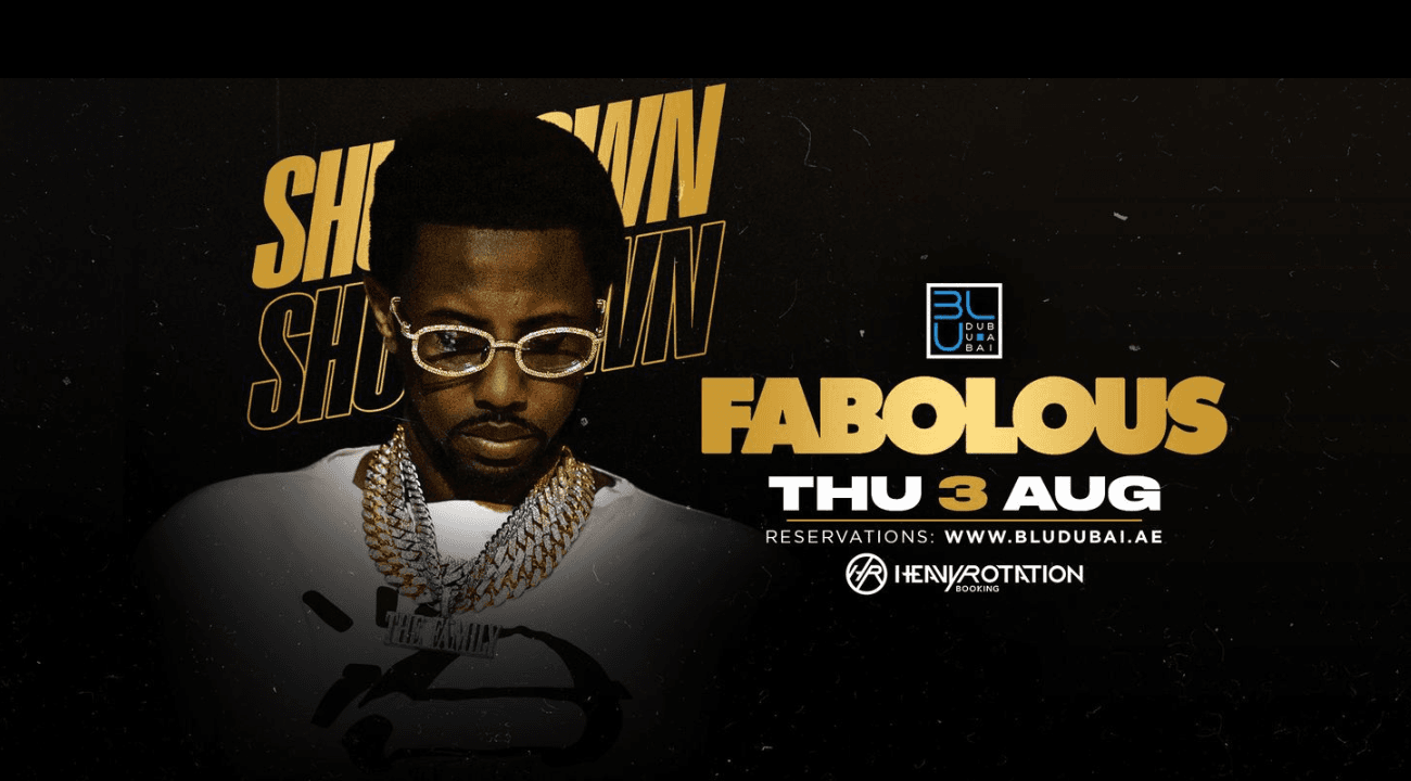Book now - Catch FABOLOUS live at BLU Dubai on August 3rd