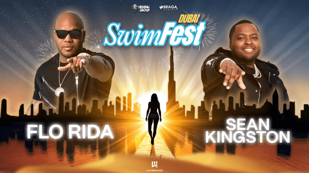  Global superstar Flo Rida joins Sean Kingston at the Dubai Swim Fest 2024!