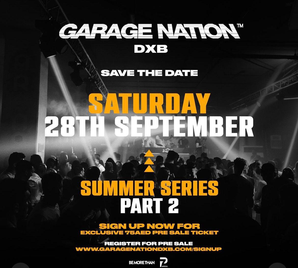 Garage Nation DXB returns to the P7 Arena with stellar UK Garage line-up!