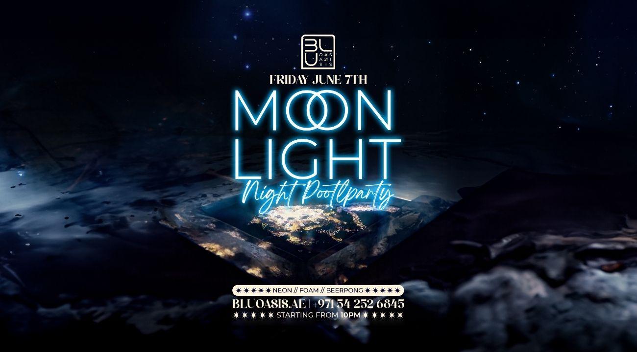 Moonlight night pool party at BLU Oasis in Dubai!