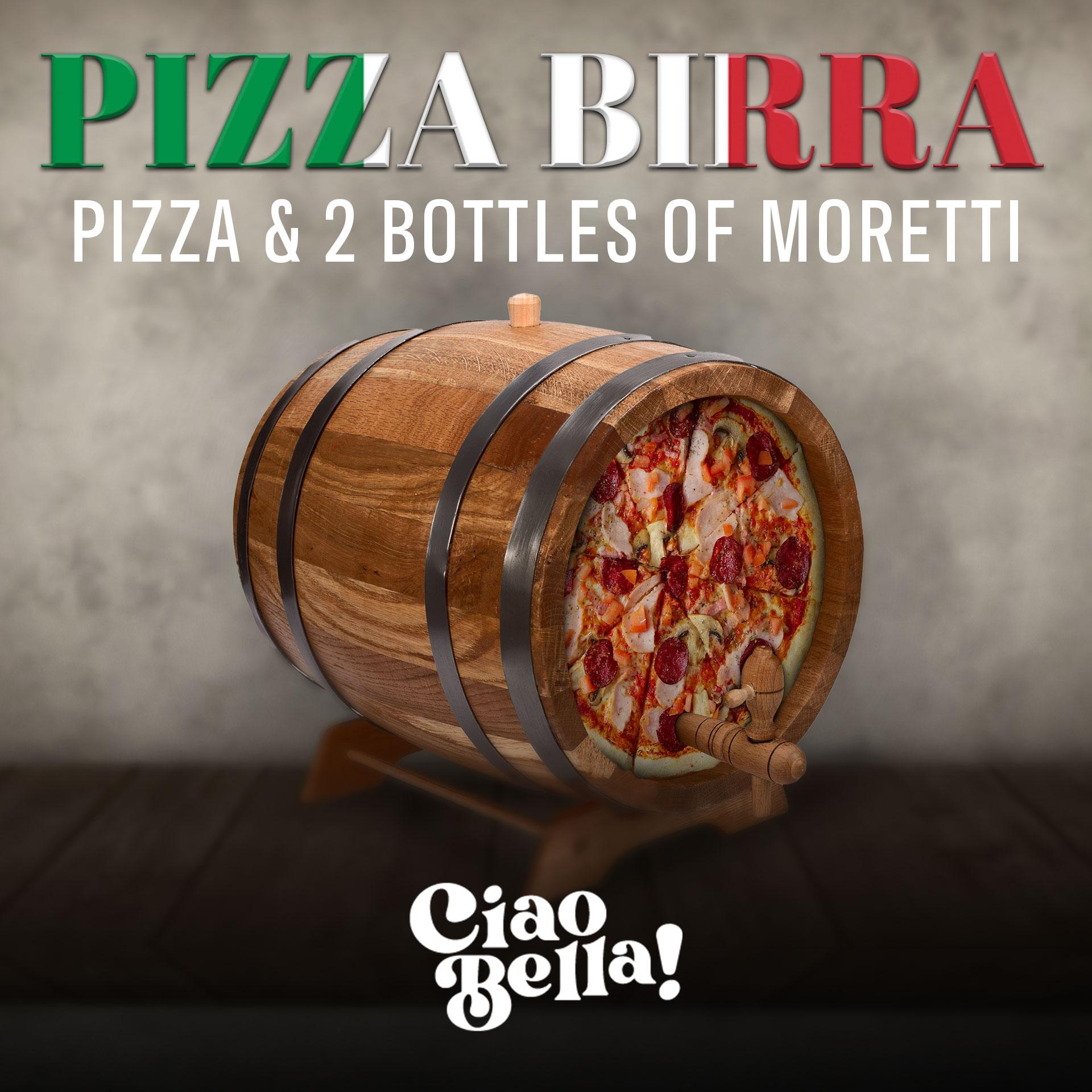 Pizza Birra at Ciao Bella