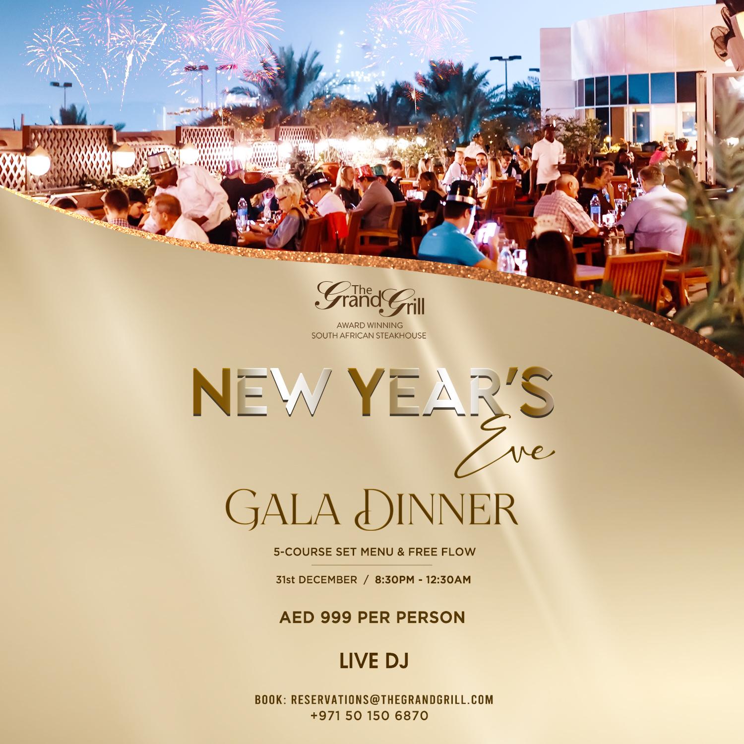 New Year's Eve Gala Dinner at The Grand Grill