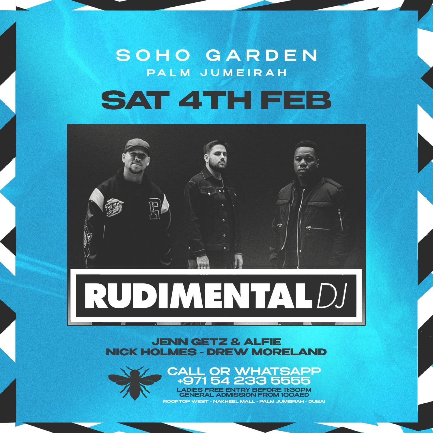 Rudimental DJ Live at Soho Garden Palm Jumeirah
