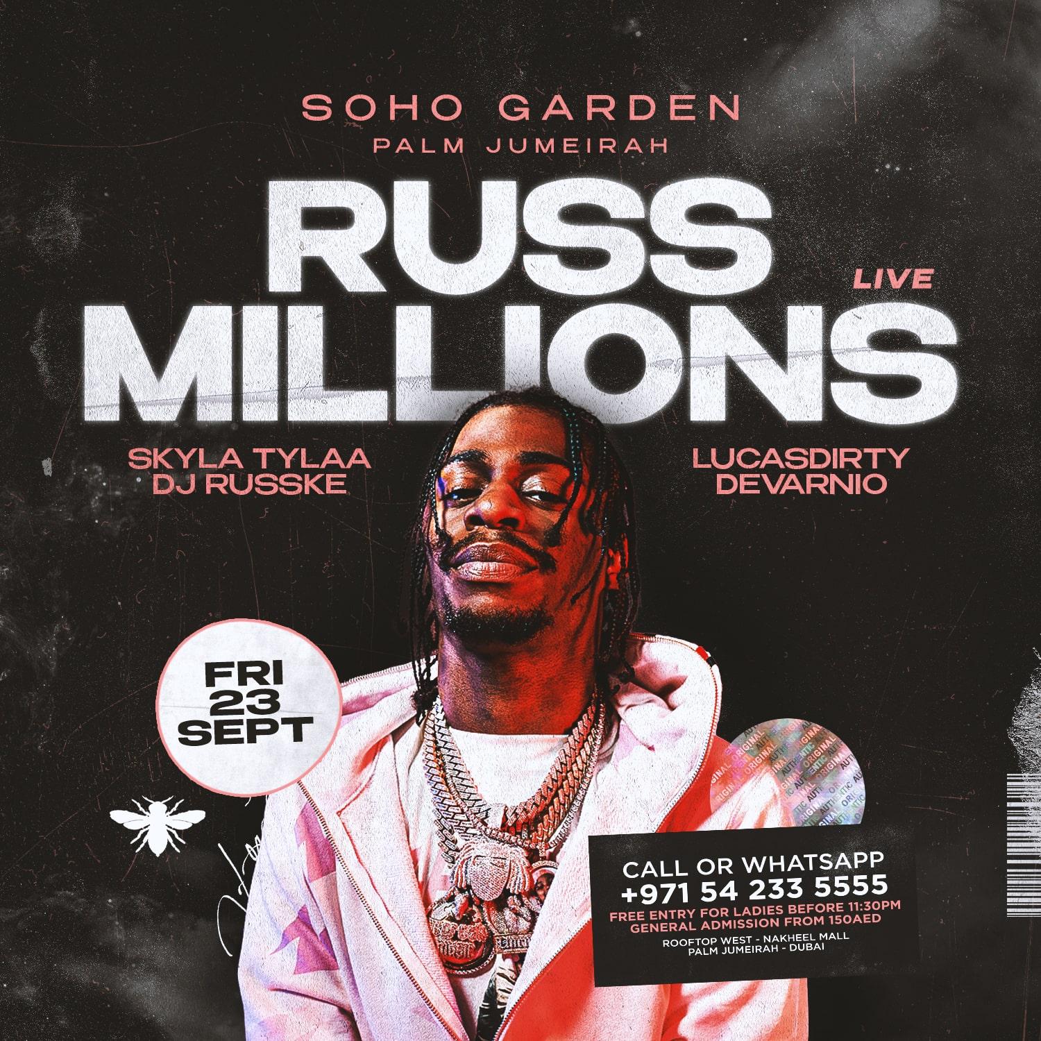 Russ Millions Live at Soho Garden 