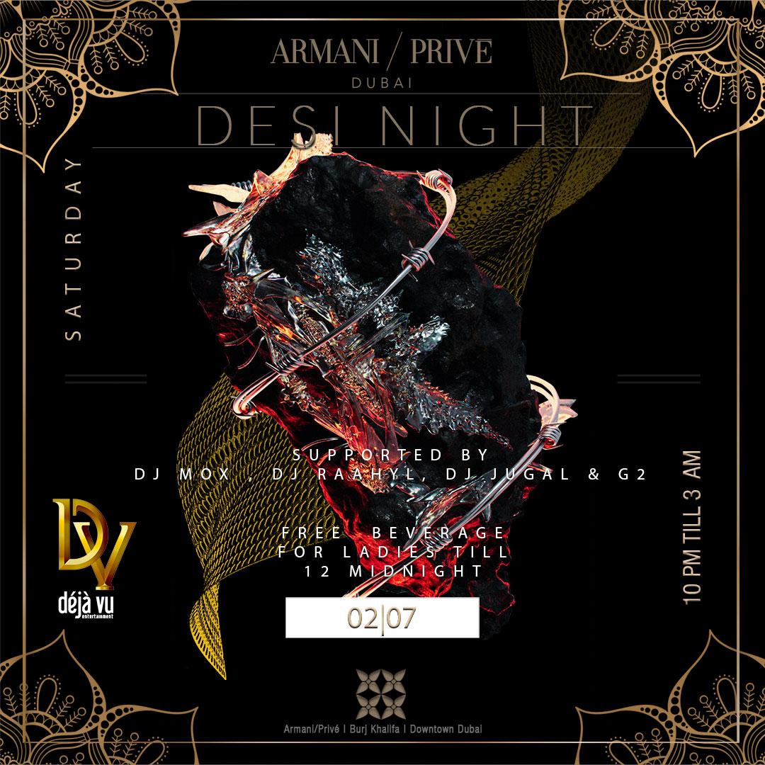 A DESI NIGHT at ARMANI/PRIVĒ! 