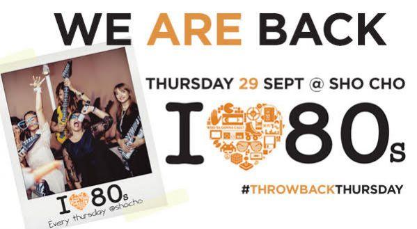 I LOVE 80s is BACK Thursday 29 septembre 2016