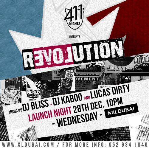 Revolution, Wed. DEC 28th feat DJ Bliss - Kaboo & Lucas Dirty
