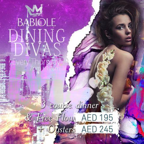 Dining Divas - 3 course dinner & free flow / ladies