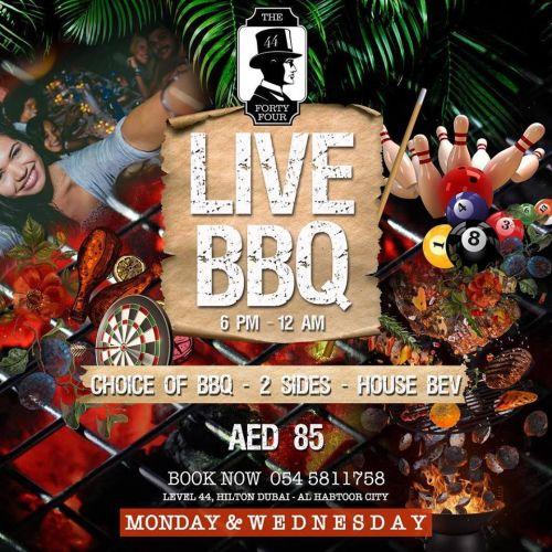 LIVE BBQ AED 85 - Every Monday & Wednesday