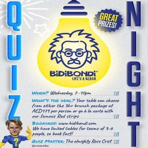 BiDiBONDi Party Quiz Night Brunch