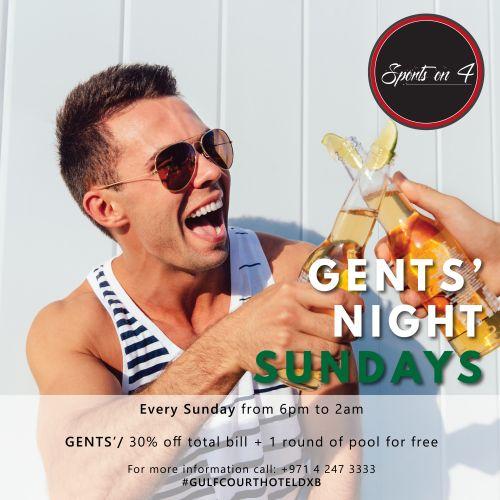 Gents’ Night Sundays