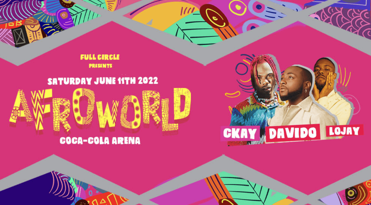 BOOK YOUR SPOT TO WATCH AFROWORLD LIVE AT COCA COLA ARENA