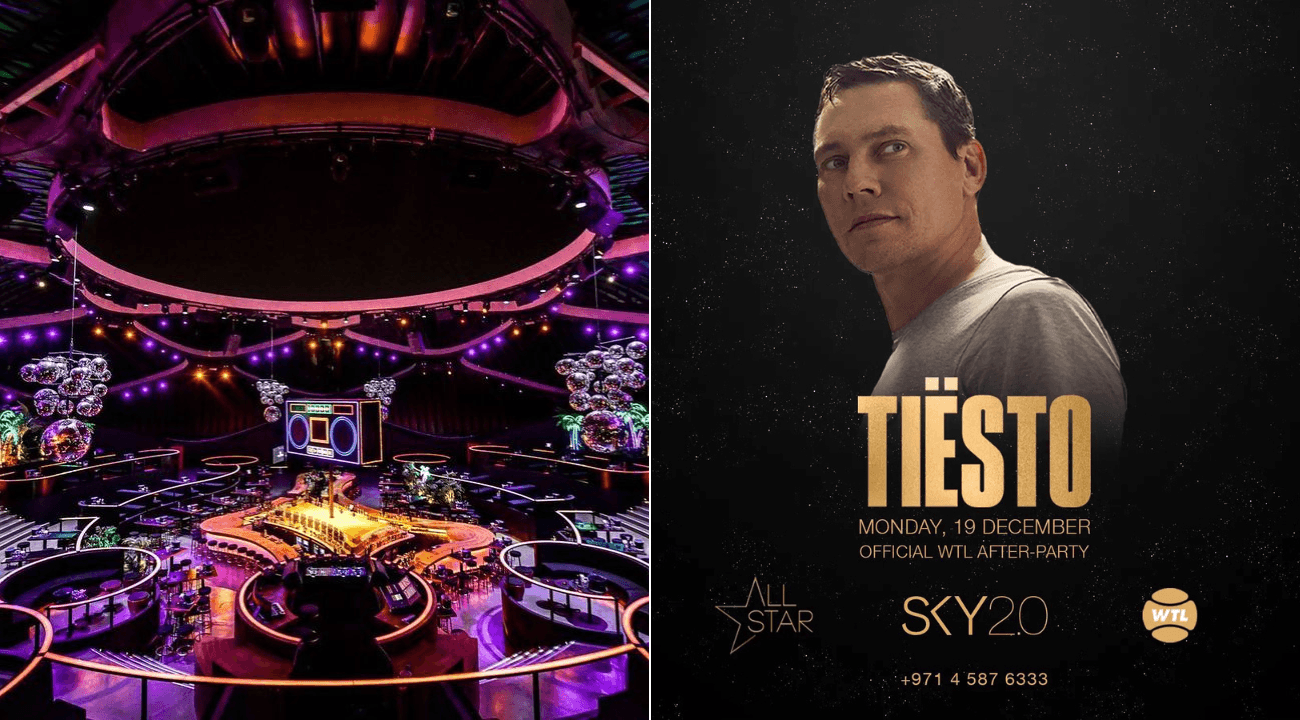 TIËSTO TO HEADLINE SKY 2.0 FOR THE OFFICIAL WORLD TENNIS LEAGUE AFTER-PARTY 