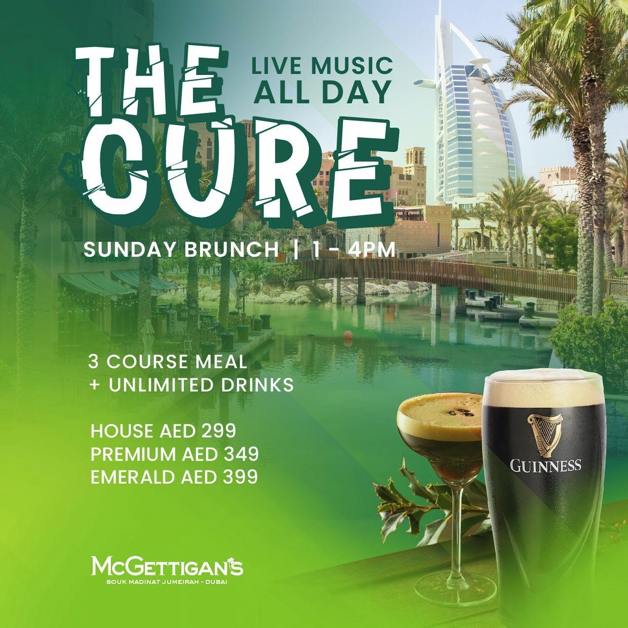 The Cure Sunday Brunch at McGettigans Souk Madinat