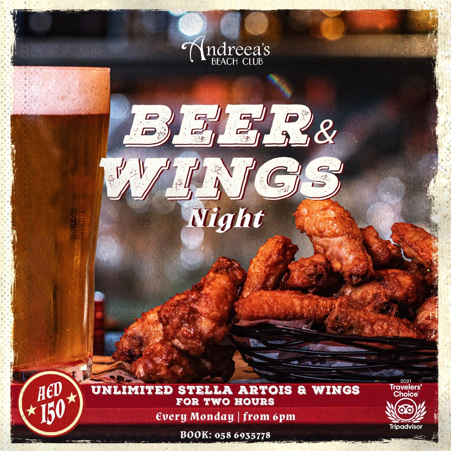 Beer & Wings Night at Andreeeas
