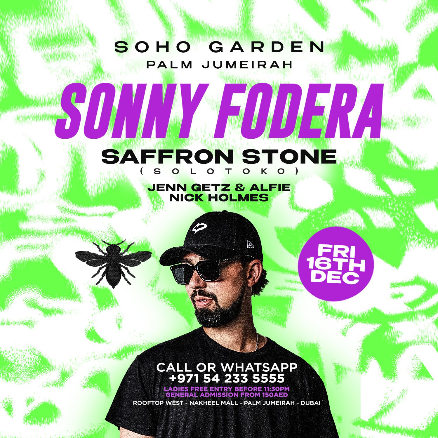 Sonny Fodera at Soho Garden Palm Jumeirah