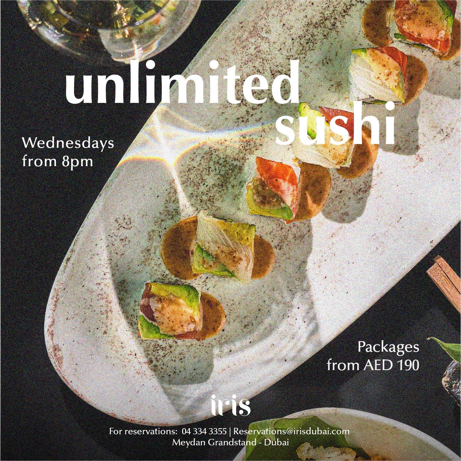 Taste of Iris: Unlimited Sushi Menu